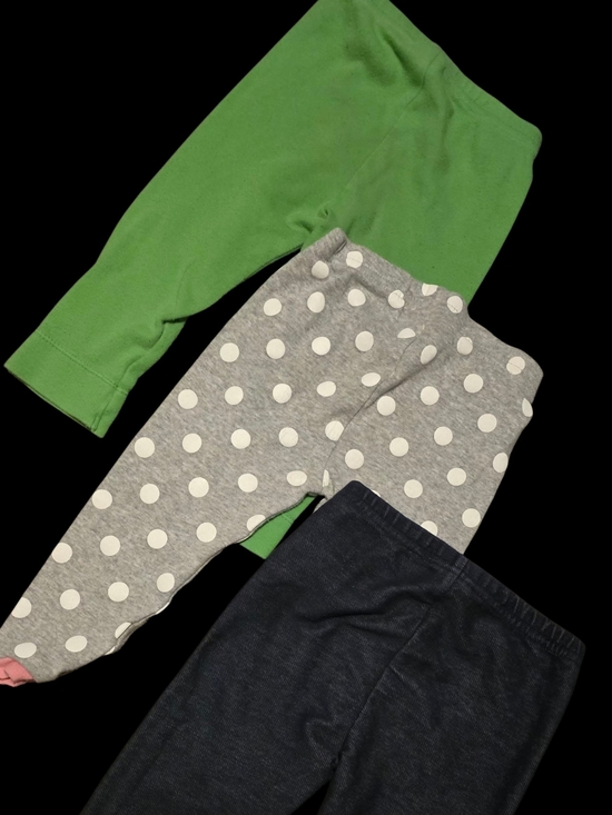Just One You By Carters Other - Kids' Green, Gray Polka Dot & Navy Leggings - 3-Pack